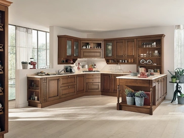 Cucina Classica angolare con penisola Armonia 04 di Colombini Kitchen