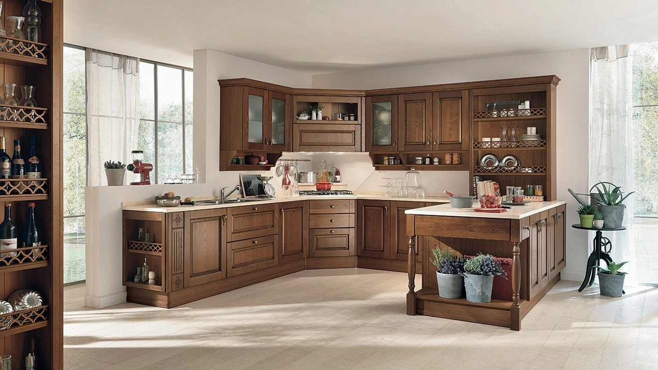 Cucina Classica angolare con penisola Armonia 04 di Colombini Kitchen