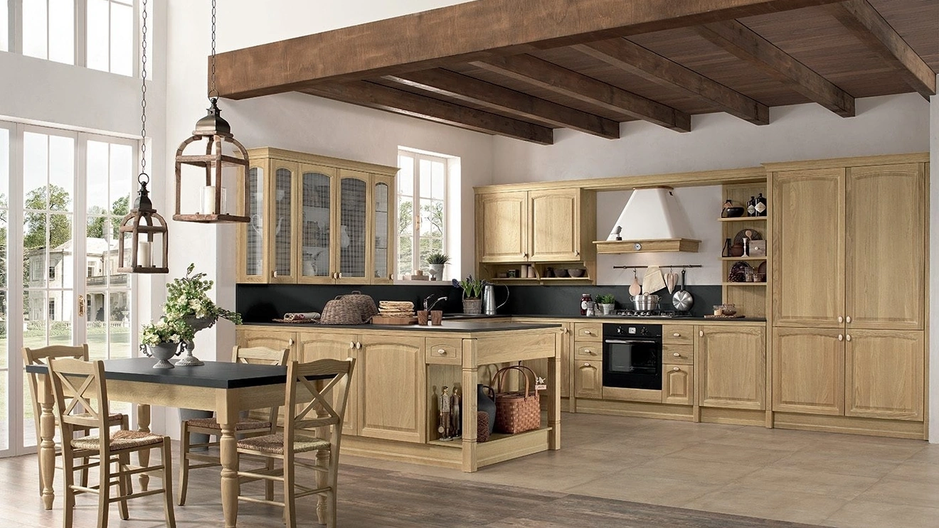 Cucina Classica con penisola Mida 05 di Colombini Kitchen