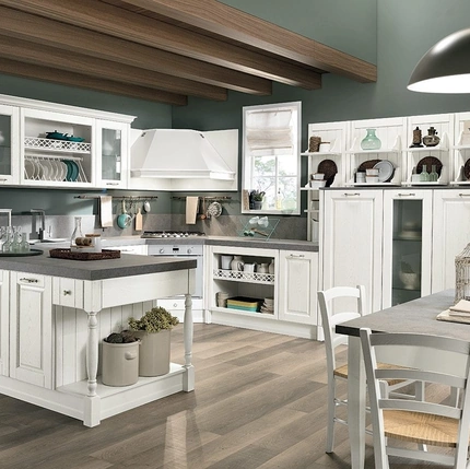 Cucina Classica con penisola Opera 01 di Colombini Kitchen