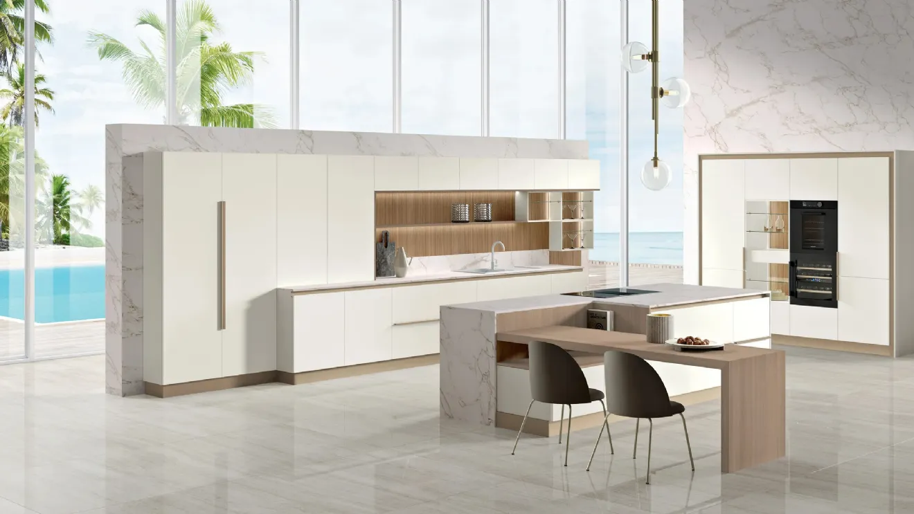 Cucina Moderna con isola Deluxe 02 di Spar