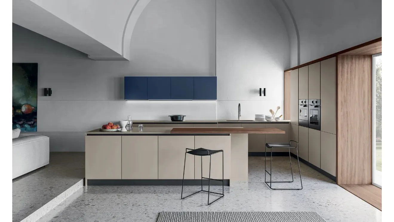 Cucina Moderna con isola DeSign 02 in laminato Fenix di Gicinque