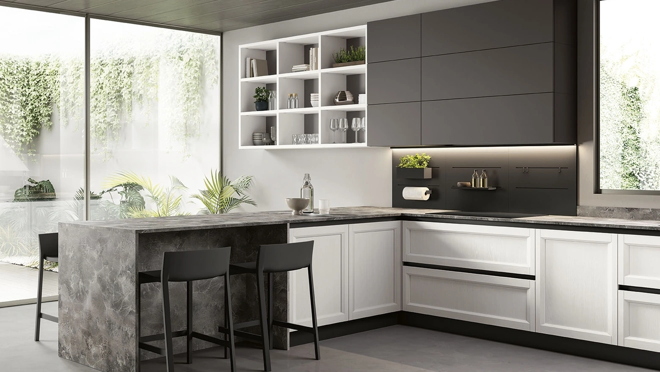 Cucina Moderna con penisola Futura 14 di Colombini Kitchen