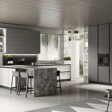Cucina Moderna con penisola Futura 14 di Colombini Kitchen