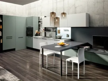 Cucina ad angolo in laccato a varie tinte Ginevra 02 di Ciao Cucine