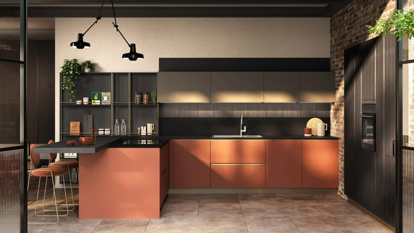 Cucina Moderna con penisola Ginevra 02 di Ciao Cucine