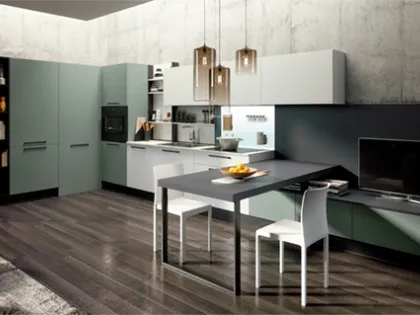 Cucina ad angolo in laccato a varie tinte Ginevra 02 di Ciao Cucine