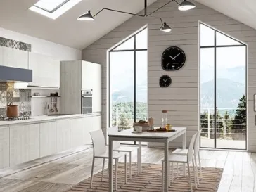 Cucina in legno di rovere sbiancato e laccato antracite Grace 03 di Ciao Cucine