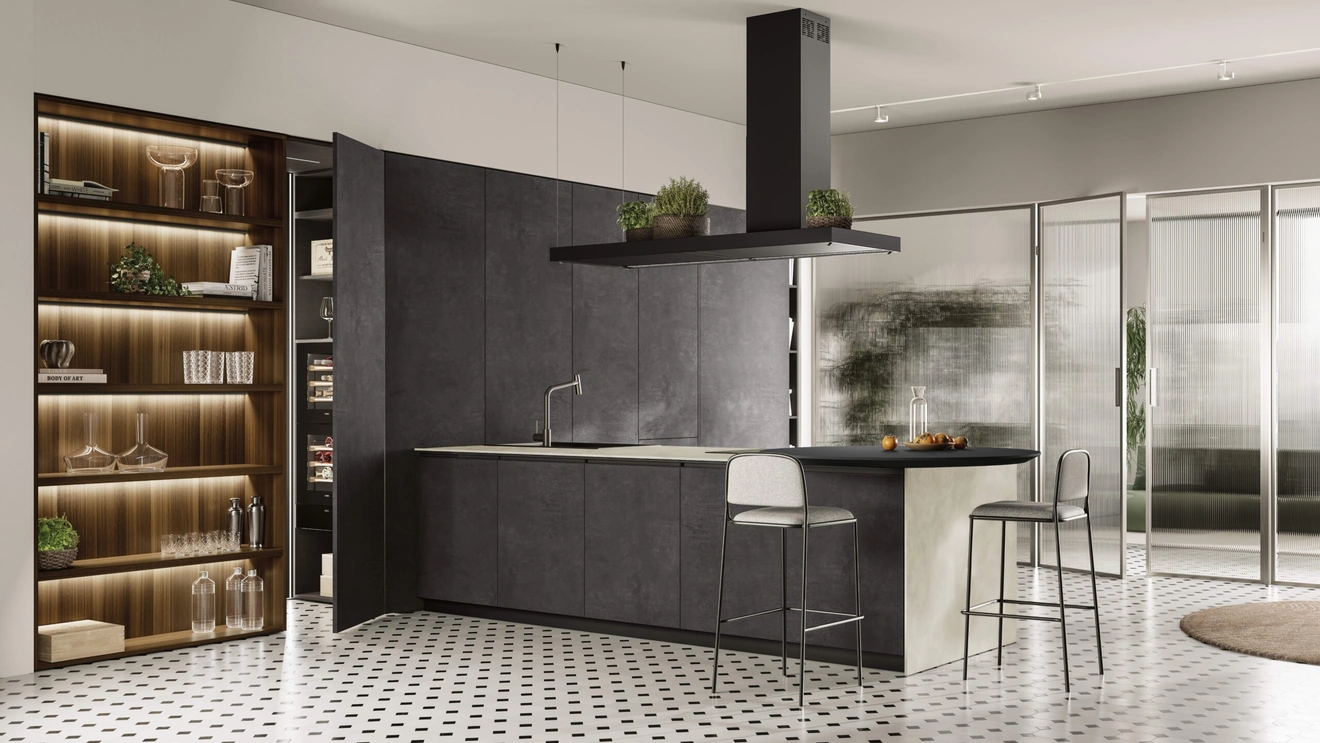 Cucina Moderna con penisola Linea 03 di Colombini Kitchen