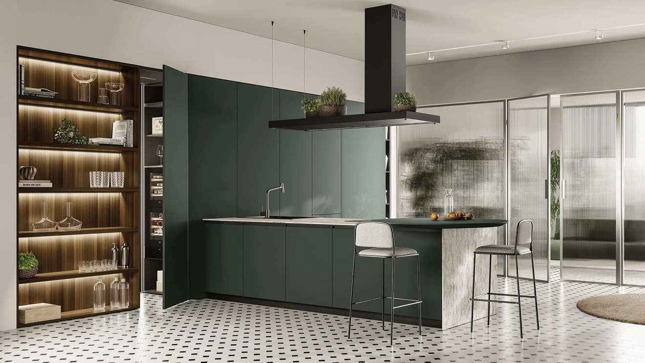 Cucina Moderna con penisola Linea 03 di Colombini Kitchen