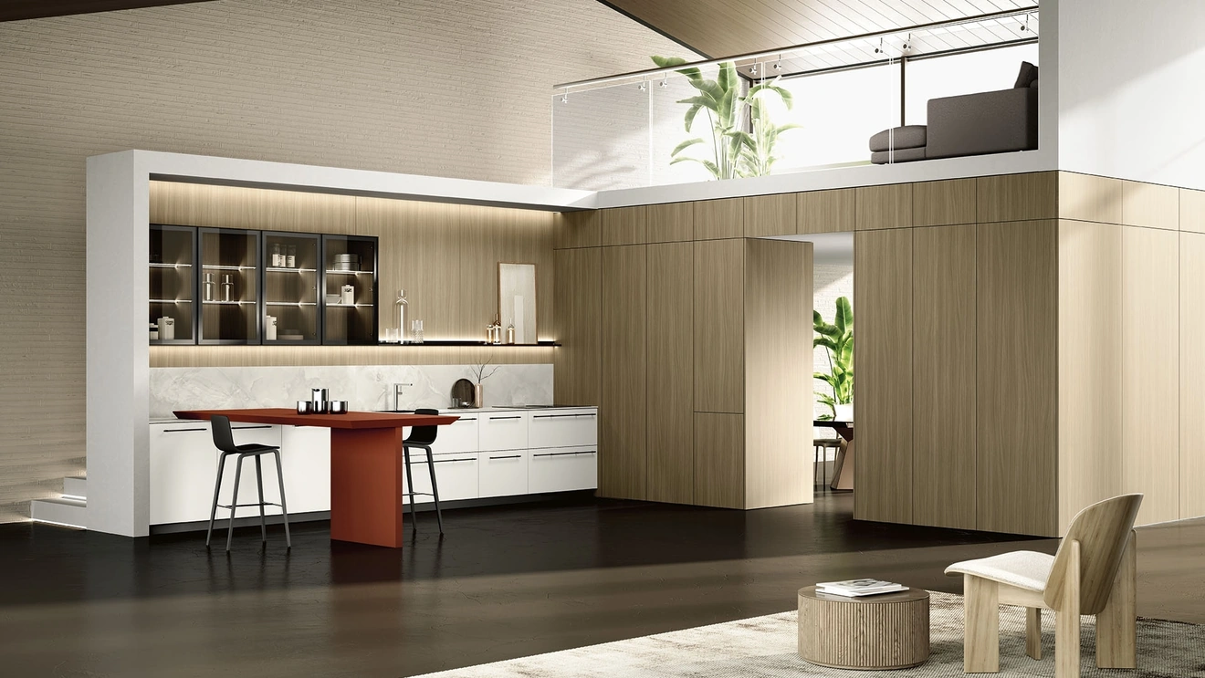 Cucina Moderna con penisola Lungomare 08 di Colombini Kitchen