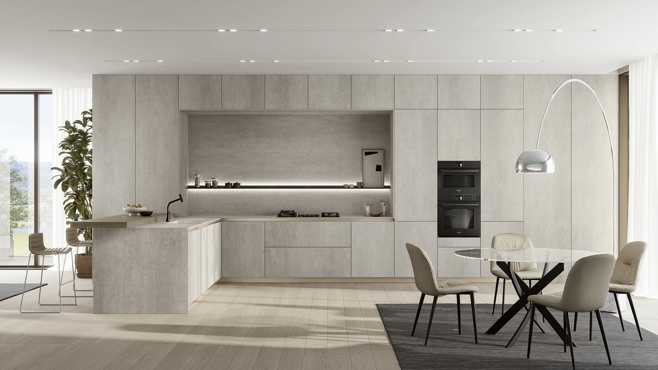 Cucina Moderna con penisola Luxea 01 di Colombini Kitchen