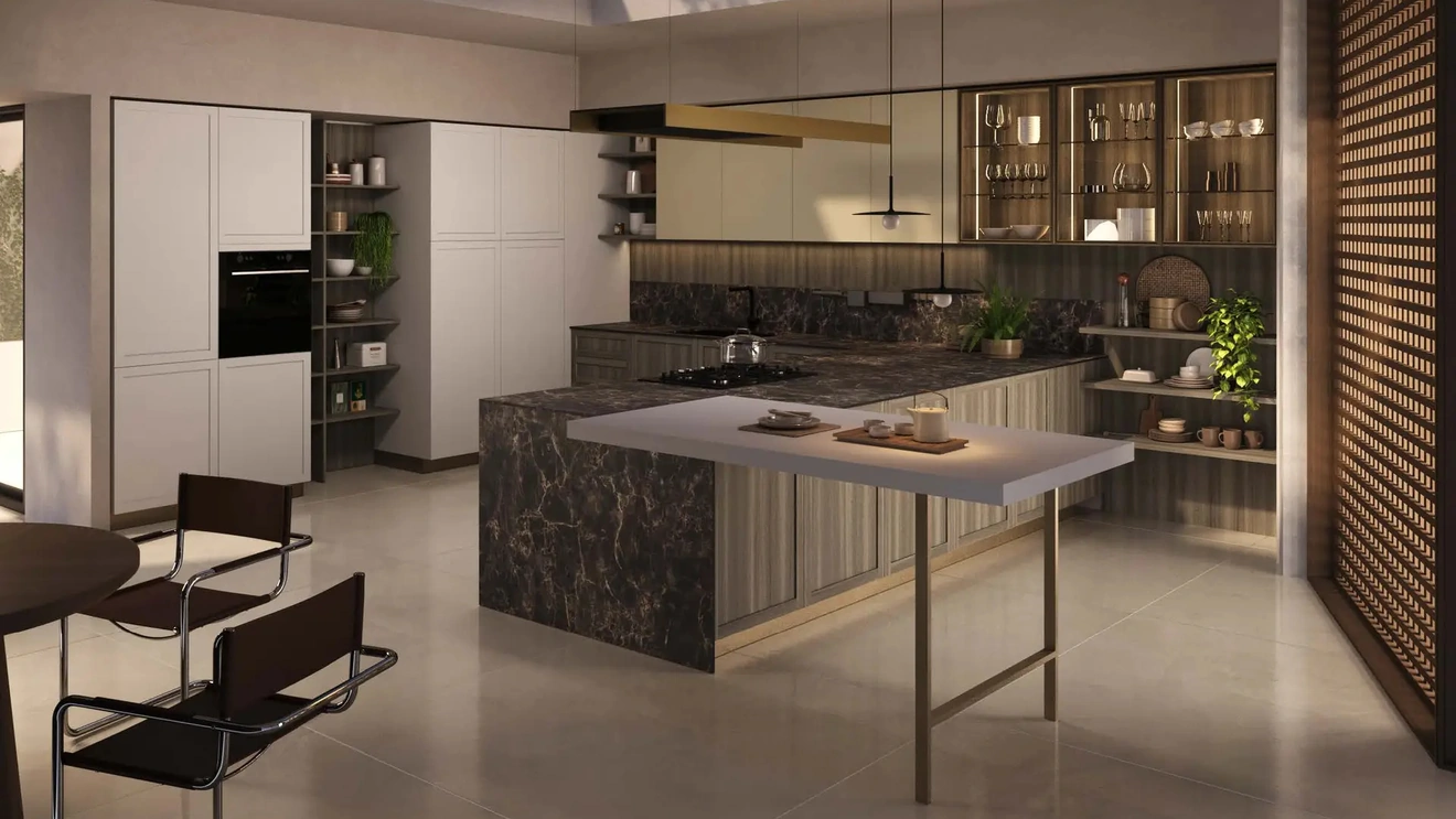 Cucina Moderna con penisola Marlene 01 di Ciao Cucine