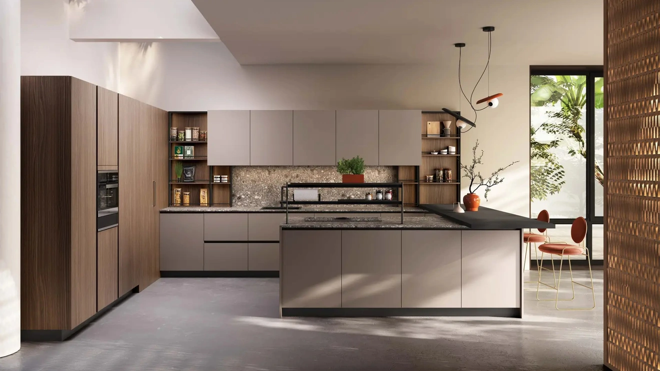 Cucina Moderna con penisola Melania di Ciao Cucine