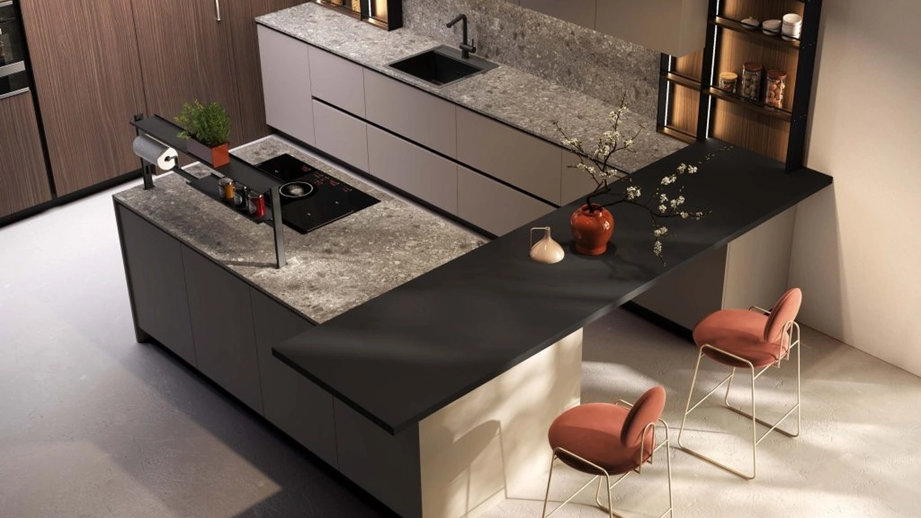 Cucina Moderna con penisola Melania di Ciao Cucine