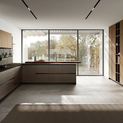 Cucina Moderna con penisola Pratica L 12 di Colombini Kitchen