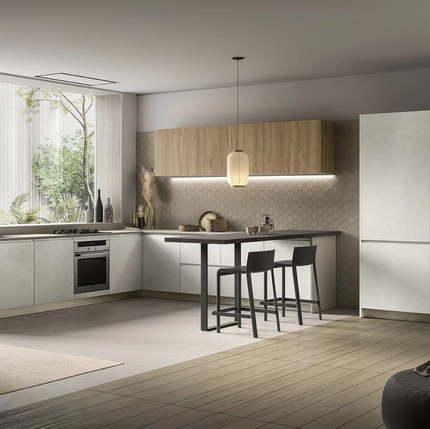 Cucina Moderna con penisola Pura 04 di Colombini Kitchen