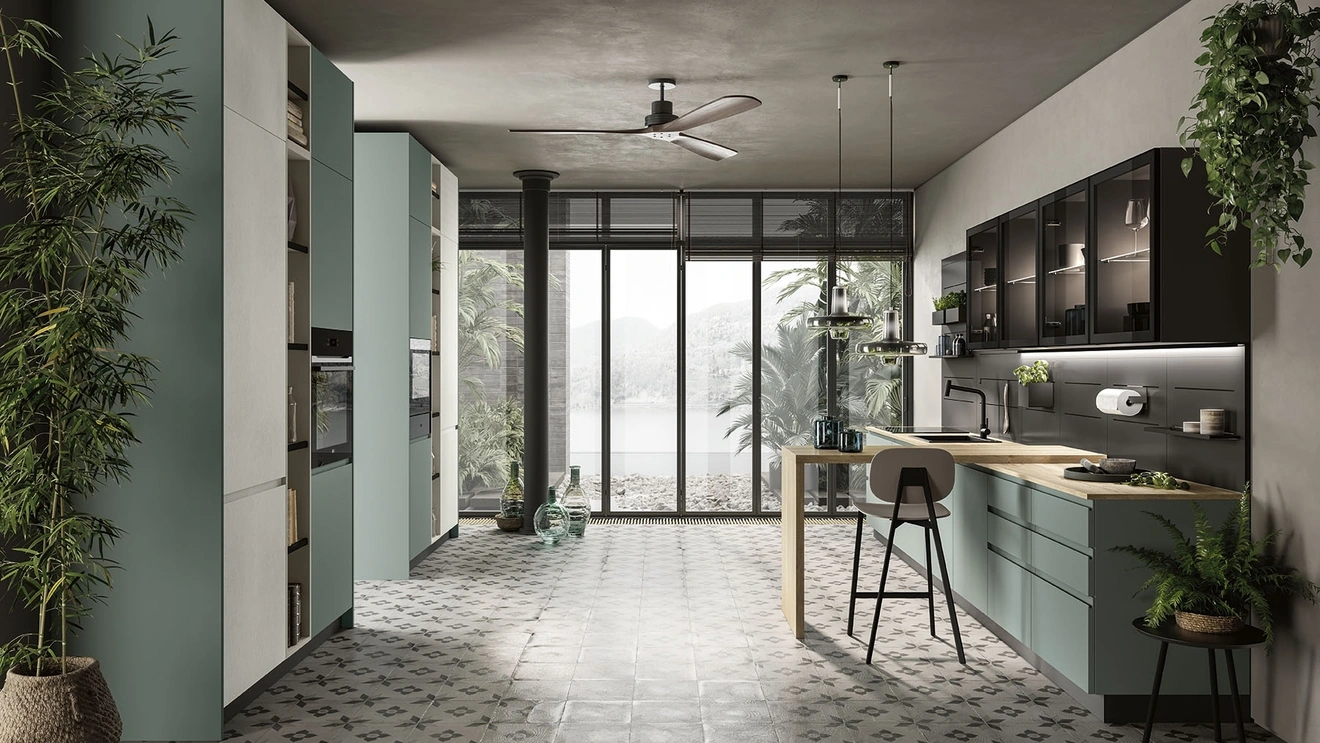 Cucina Moderna con penisola Pura 05 di Colombini Kitchen