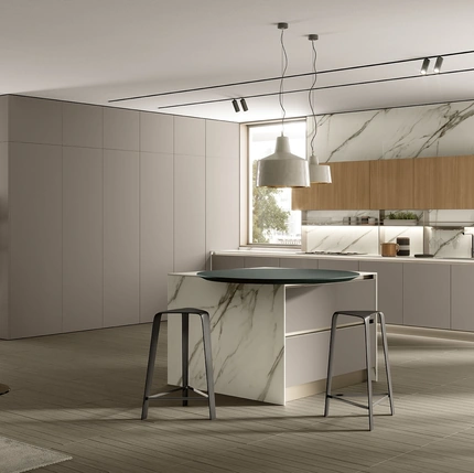 Cucina Moderna con isola Segno 04 di Colombini Kitchen