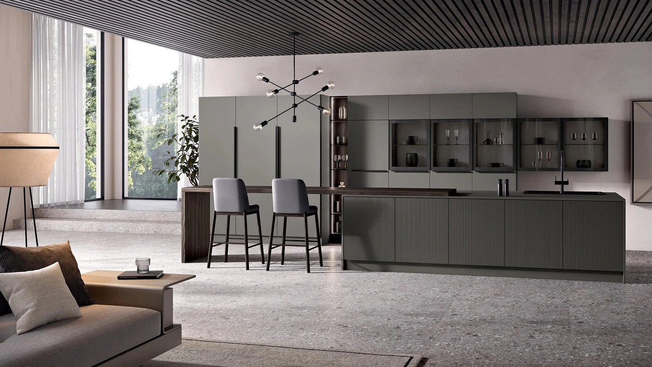 Cucina Moderna con isola Sky 04 di Spar