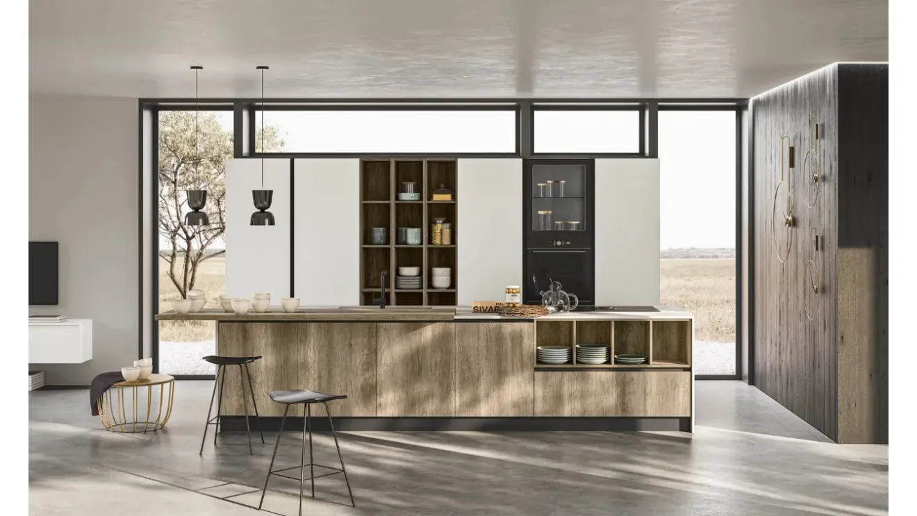 Cucina Moderna con isola Smart 02 di Gicinque