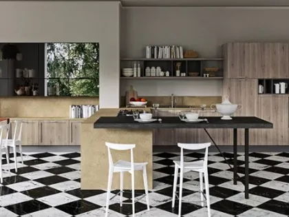 Cucina in legnocon doppia penisola Tamara 05 di Ciao Cucine