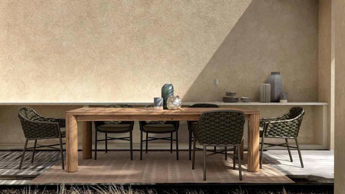 Tavolo Maverick in teak riciclato di Bizzotto