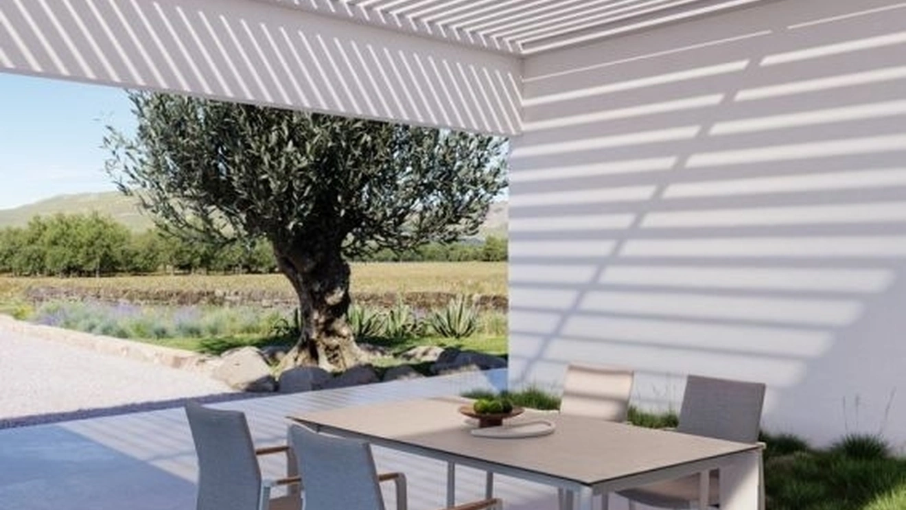 Tavolo Otavio con top in ceramica di Bizzotto